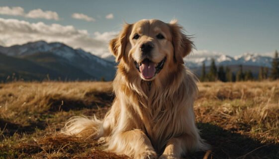 Golden Retriever on the grass