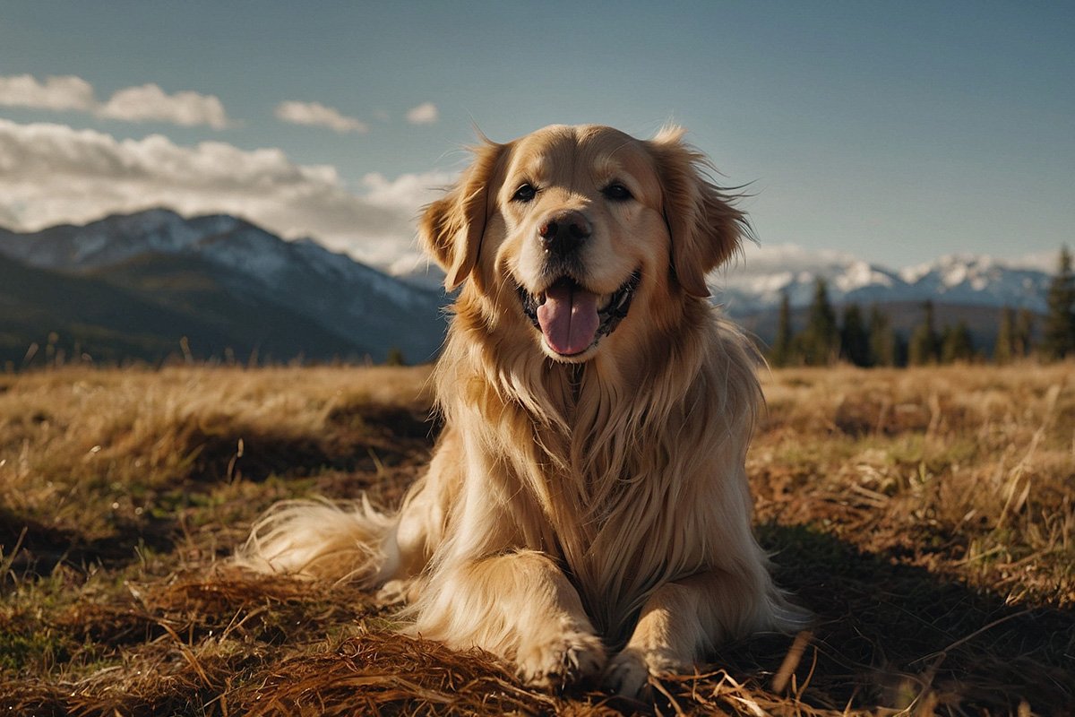 Golden Retriever on the grass Golden Retriever on the grass