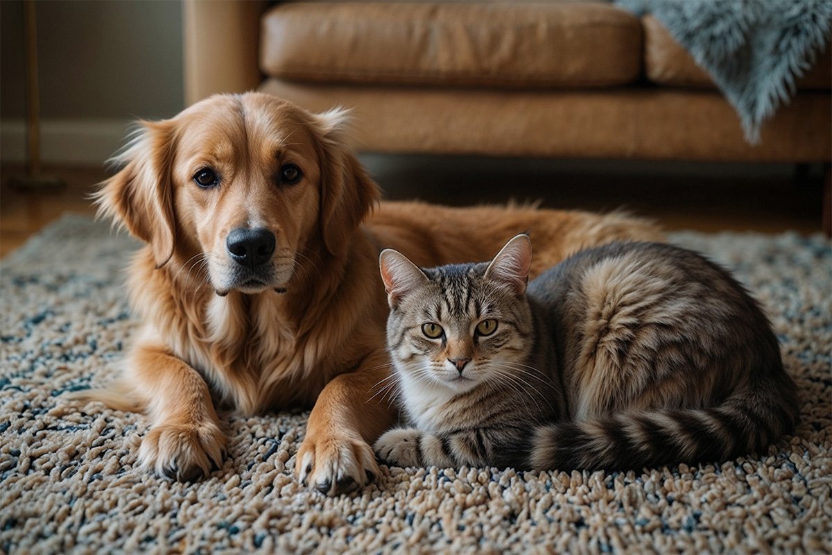 Golden Retrievers and cats Golden Retrievers and cats