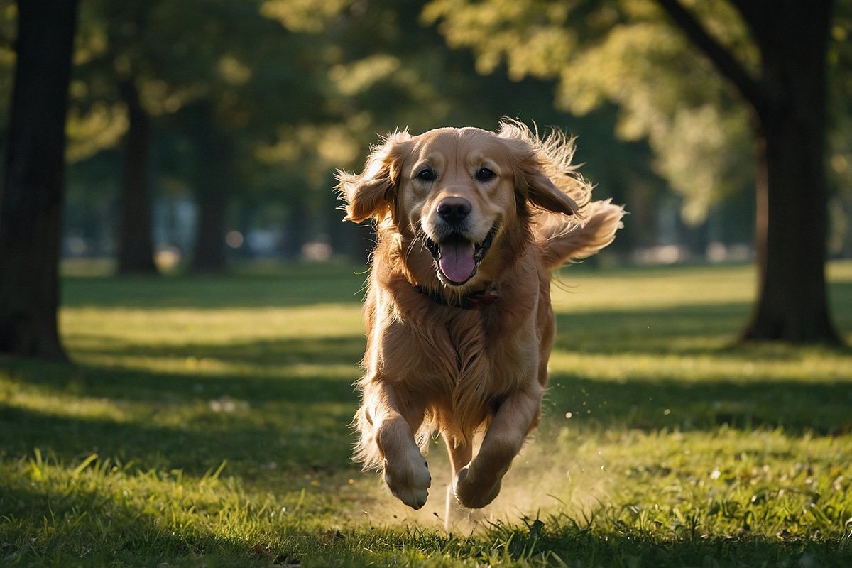 Golden retriever running Golden Retriever Running